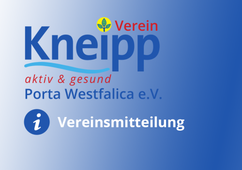 Vereinsmitteilung Vereinsmitteilung